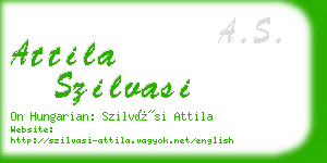 attila szilvasi business card